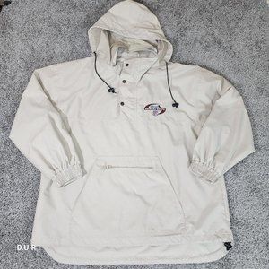 Vintage Lee‎ Pullover Men's Large Tan Sirius NFL Sunday Drive Hooded Jacket